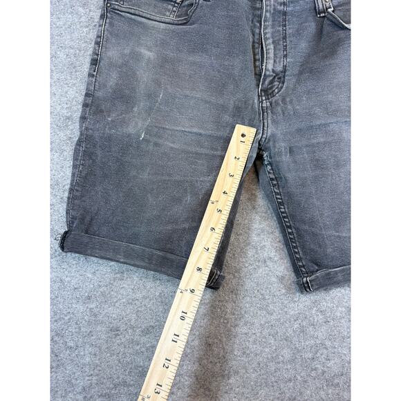 Levis Denim Jean Jorts Cargo Shorts Mens 32 Gray Carpenter Work Utility Baggy - Picture 3 of 8